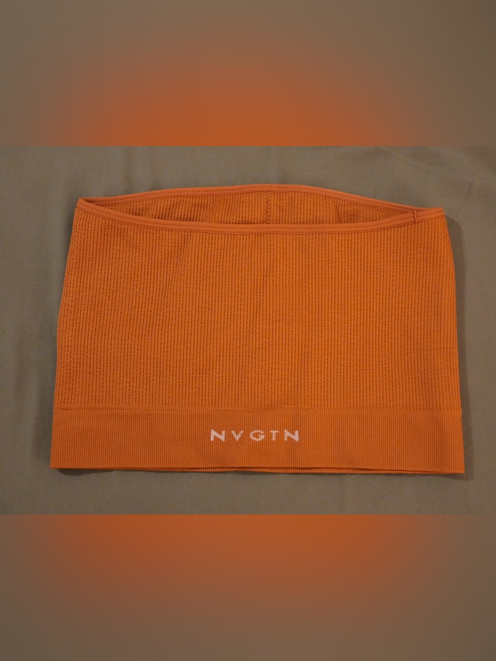 NVGTN Orange Ribbed Crop Top. M fits S. Never worn.